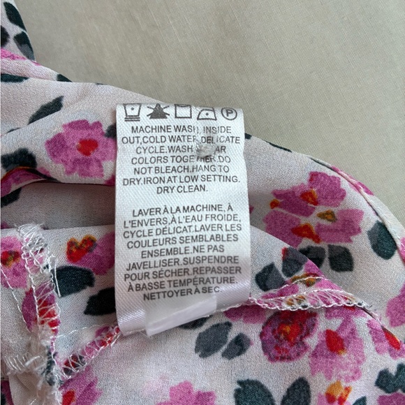 Floral Ruffle Blouse with Striped Trim - Picture 5 of 5